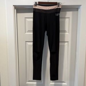 bebe Black and Pink Women's Leggings